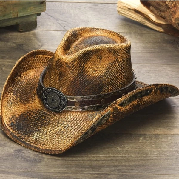 Stampede Men's Straw Cowboy Hat - The Revolver 6 Stampede Men's Straw Cowboy Hat - The Revolver - Image 6