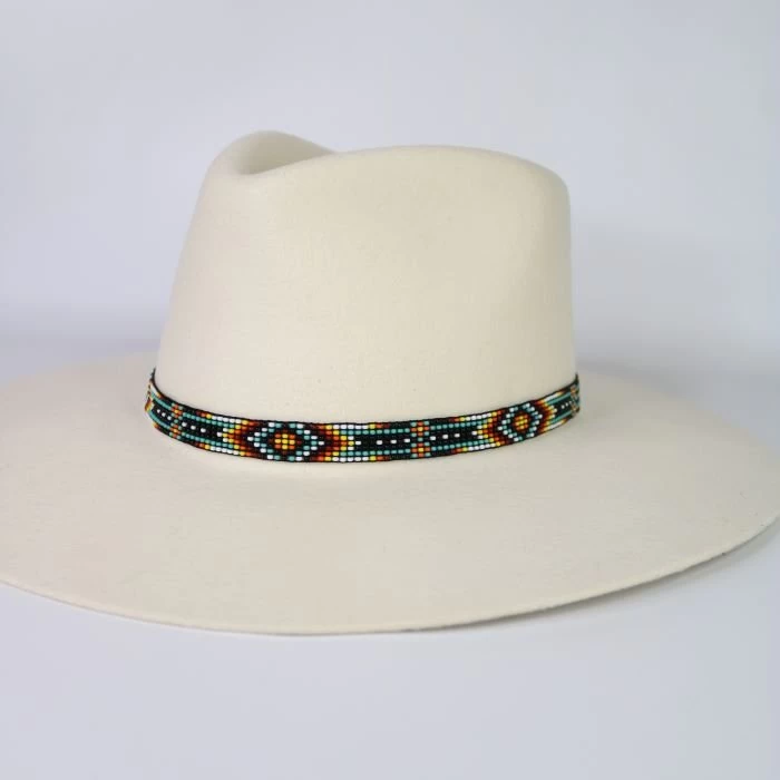 Western Beaded Hat Band - Aztec 4 Western Beaded Hat Band - Aztec - Image 4