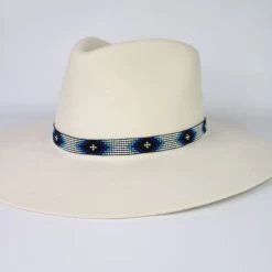 Western Beaded Hat Band - White/Blue 11 Western Beaded Hat Band - White/Blue -Fashion Western Hat medium 1a3b6b9a 8c1a 4da8 aa12 e683702c3c01