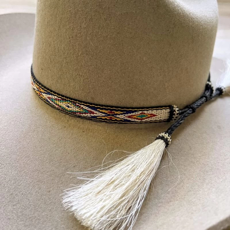 Twister Western Horsehair Tapestry Hat Band - Camino 2 Twister Western Horsehair Tapestry Hat Band - Camino - Image 2