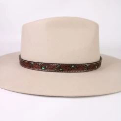 Twister Leather Floral Turquoise Underlay Hat Band -Fashion Western Hat medium 660615df b3fe 493b 8235 ee1fb54cb7ec