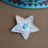 Double D Ranch Sterling Silver Star Hat Pin