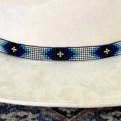 Western Beaded Hat Band - White/Blue 15 Western Beaded Hat Band - White/Blue -Fashion Western Hat medium 7c5a9426 3fa6 46d3 ab27 de210d5cf604