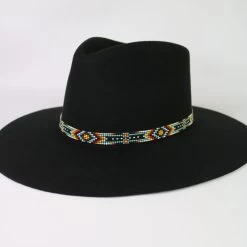 Western Beaded Hat Band - Aztec