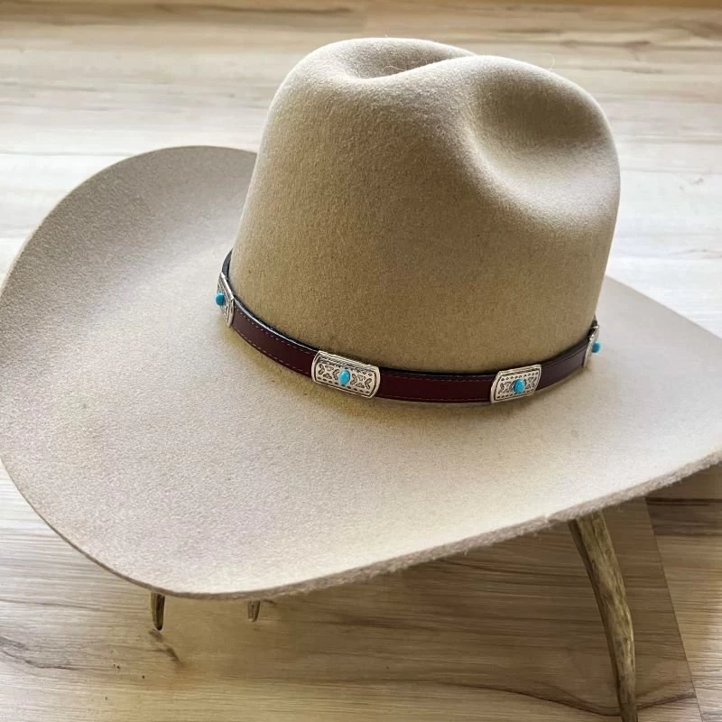 Western Leather Hat Band - El Cielo 2 Western Leather Hat Band - El Cielo - Image 2