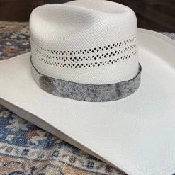 Genuine Cowhide Hat Band - Speckled Grey -Fashion Western Hat medium add64fec 1e81 47c3 93e6 c6acba25cfb2