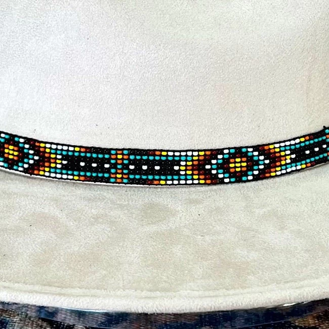 Western Beaded Hat Band - Aztec 2 Western Beaded Hat Band - Aztec - Image 2