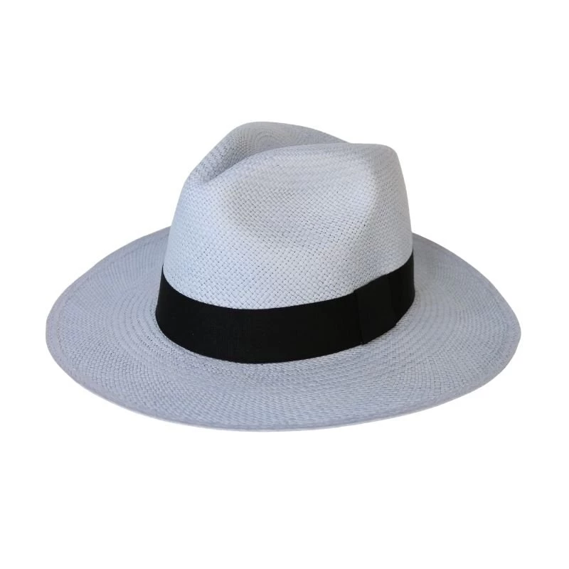 Ronnel Panama Straw Blue Fedora Hat | The Martin 2 Ronnel Panama Straw Blue Fedora Hat | The Martin - Image 2