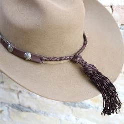 Deerskin Leather Tassel Hat Band - Brown -Fashion Western Hat medium d49c712d b10b 455f b221 43cde0aa4891