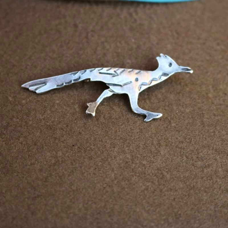 Peyote Bird Sterling Silver Road Runner Hat Pin 1 Peyote Bird Sterling Silver Road Runner Hat Pin