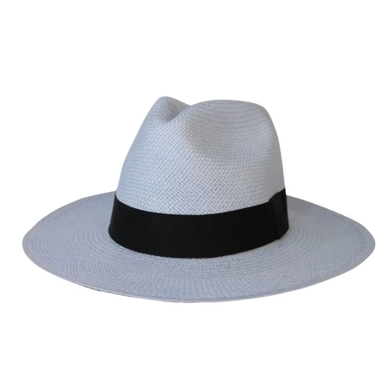 Ronnel Panama Straw Blue Fedora Hat | The Martin 1 Ronnel Panama Straw Blue Fedora Hat | The Martin