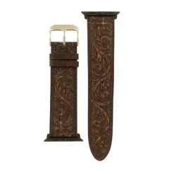 Nocona Men's Embossed Leather IWatch Band