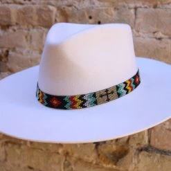 Twister Beaded Multicolor Cross Hat Band