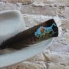 Hat Feather With Hand-Painted Bison