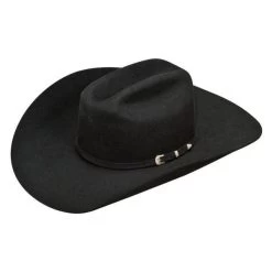 Ariat Black Double S Black Wool 2X Cowboy Hat